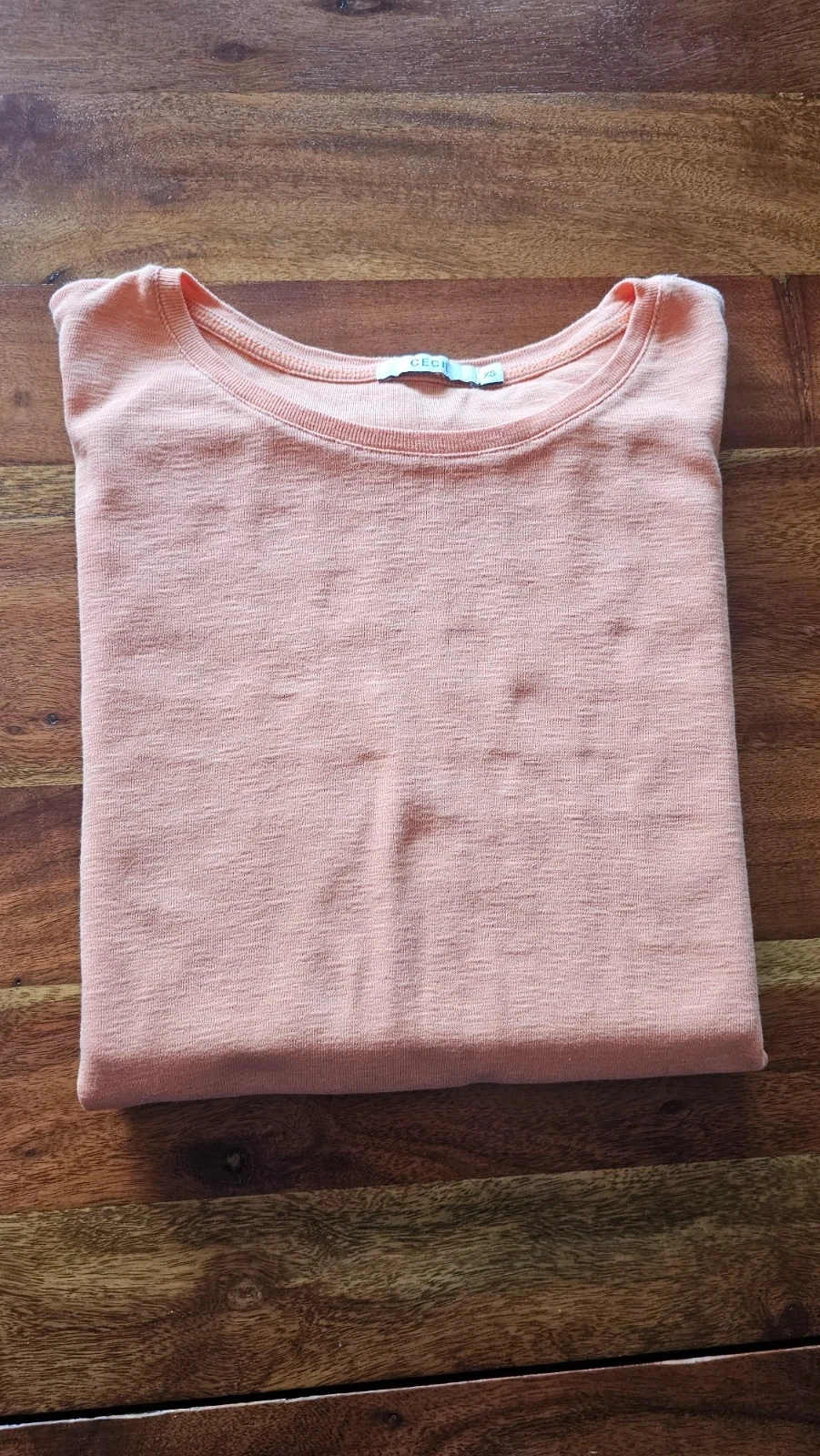 T-shirt manches 3/4 Cécil Orange Taille XS 34 – Très bon état